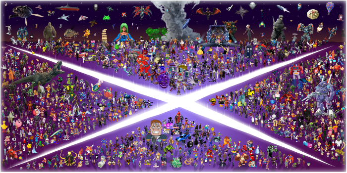 An image of 1% of all playable characters in the game.