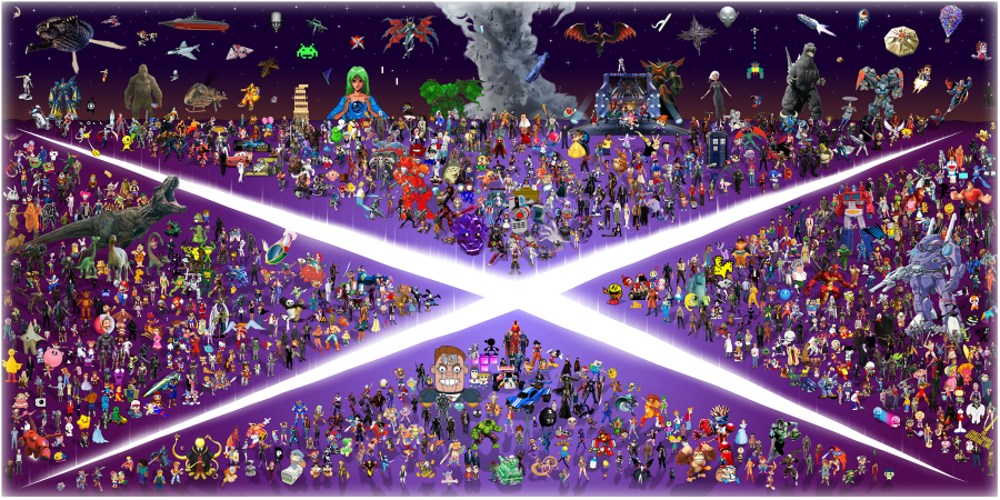 An image of 1% of all playable characters in the game.
