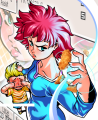 Kumatora teaching Lucas how to eat KFC the right way