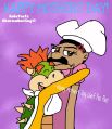 Bowser Jr and Chef Pee Pee on Mother's Day(art by GalaToots)