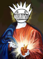 Another depiction of him as Jesus
