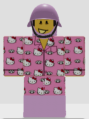 Nikita in his hello kitty pajamas