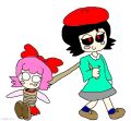Adeleine having Ribbon begrudgingly bondage for "art technique practice".